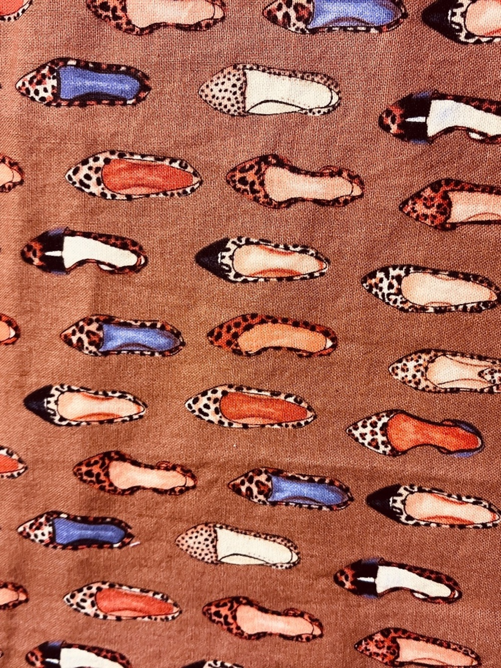 Shoe Motif Fabric Pattern Cute Design